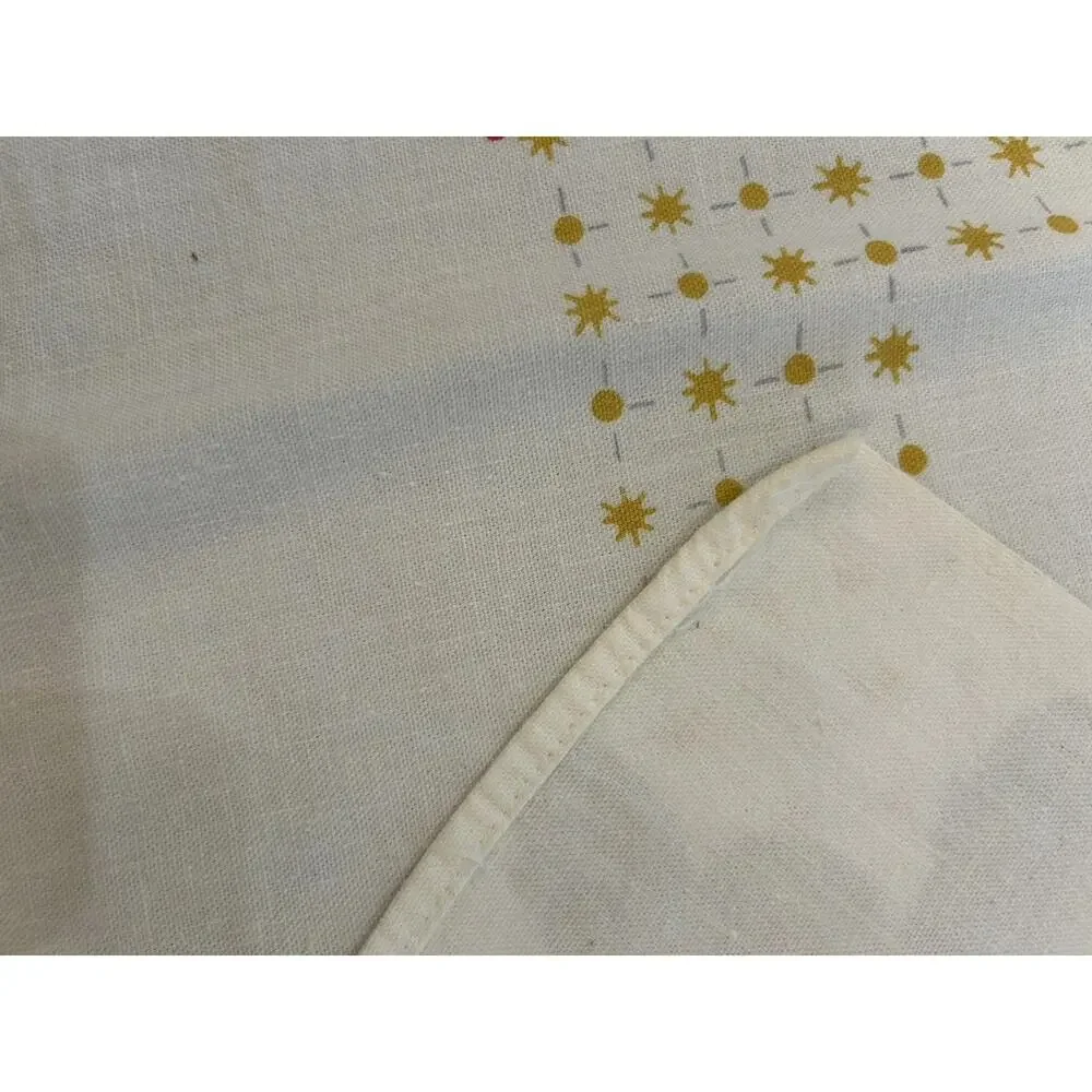 VTG MCM Post War 40s/50s Primitive‎ Linen Tablecloth 47